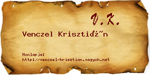 Venczel Krisztián névjegykártya