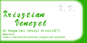 krisztian venczel business card